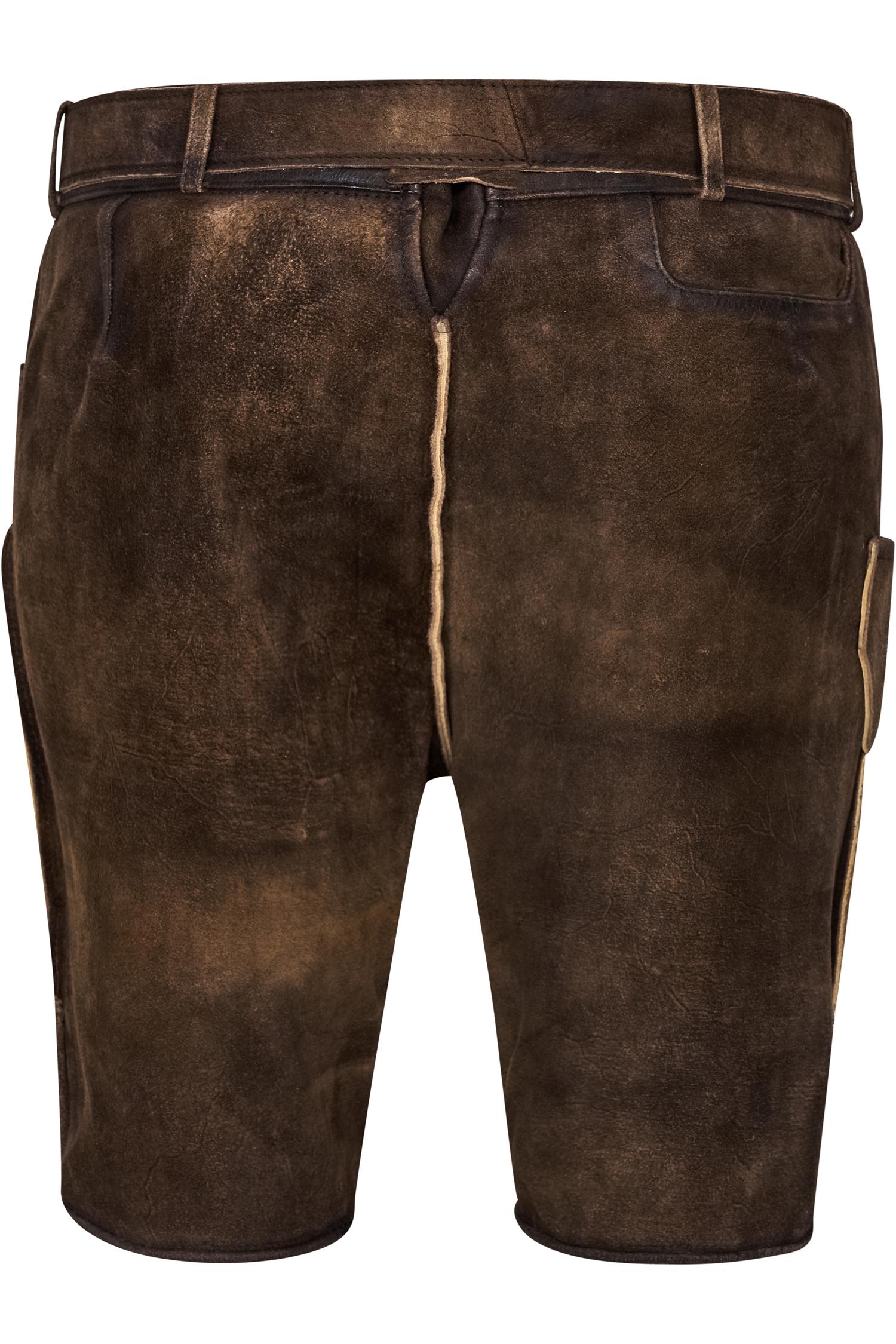 Dunkelbraune Lederhose Michael von n Gweih & Silk